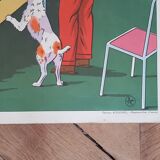 Rossignol school poster "the repas in family" - "the maladie"