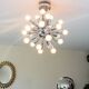 Chrome steel Sputnik chandelier, 24 lights, condition +++
