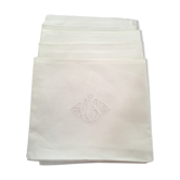 Eight damask towels, C S monogram in the center