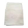 Eight damask towels, C S monogram in the center