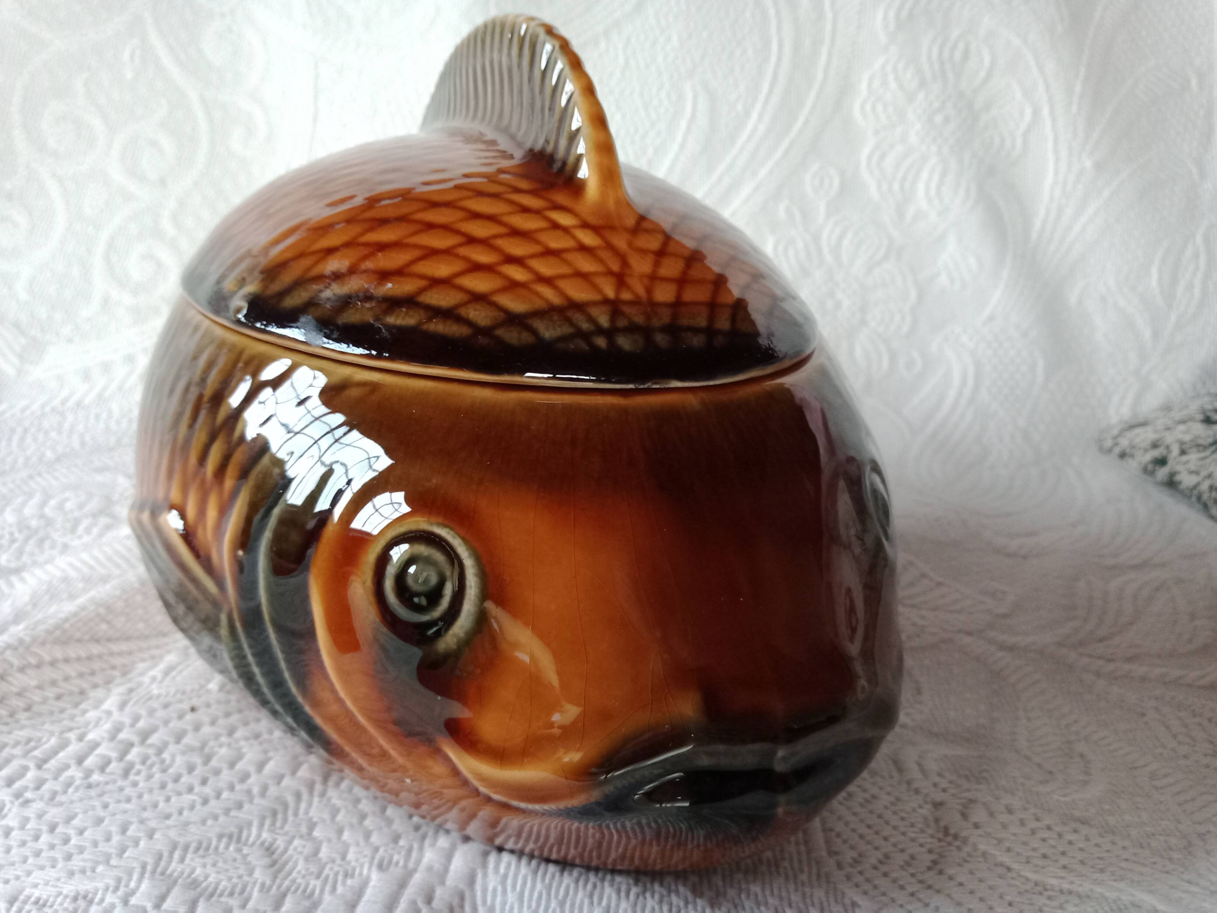 Sarreguemines france vintage fish bouillabaisse soup tureen