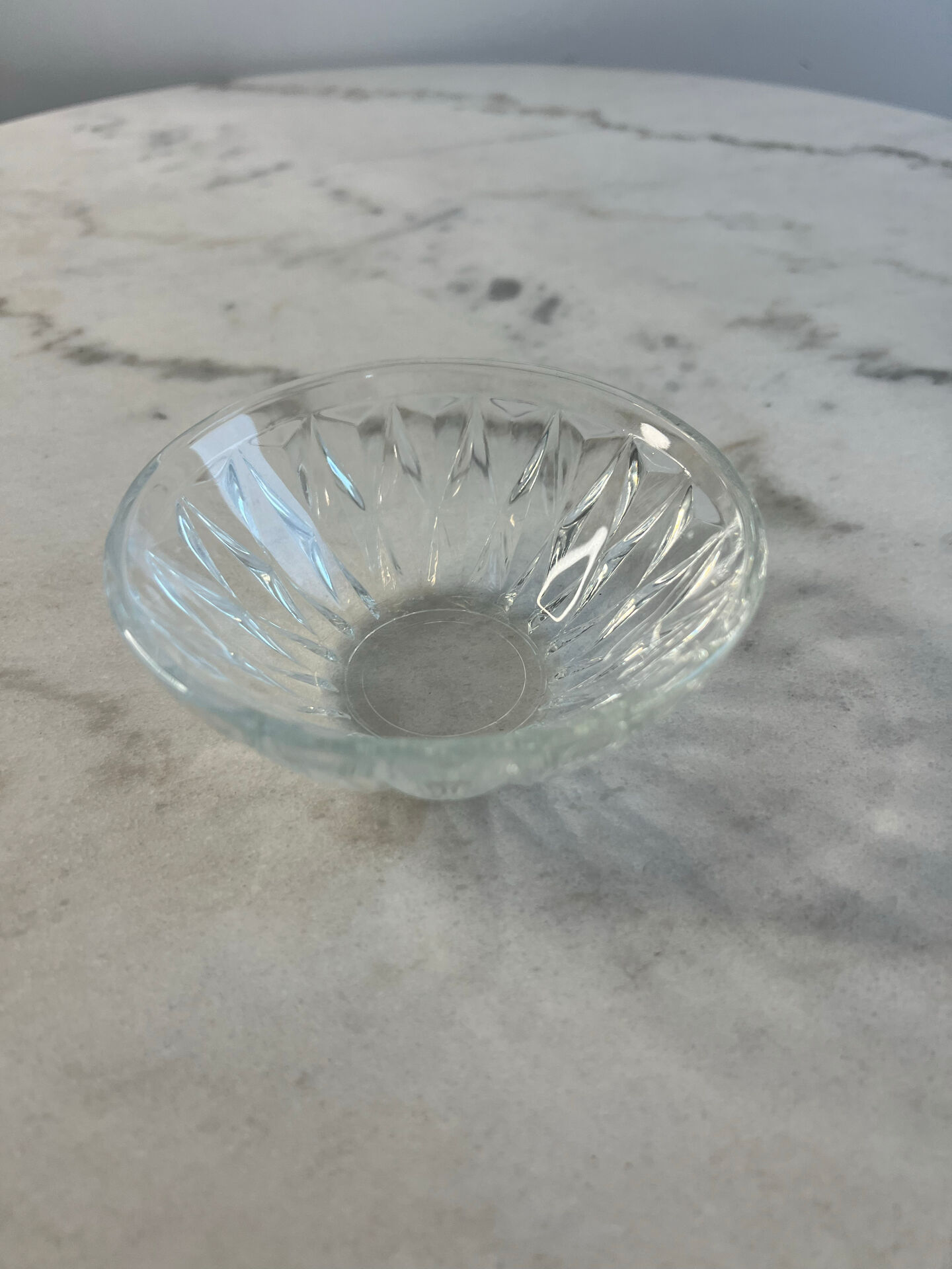 Cut glass bowl stamped France 11cm