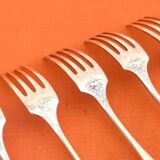 5 table forks Orfèvre Christofle Collection Fidelio baguette