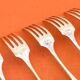 5 table forks Orfèvre Christofle Collection Fidelio baguette
