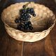 Panier Corbeille ronde osier tressage vintage