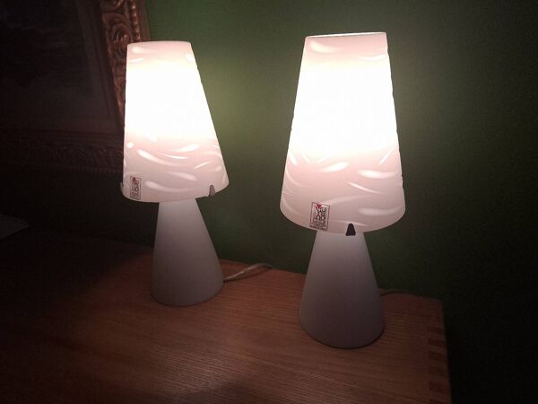 2 lampes de chevets Murano , Luce