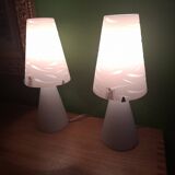 2 lampes de chevets Murano , Luce