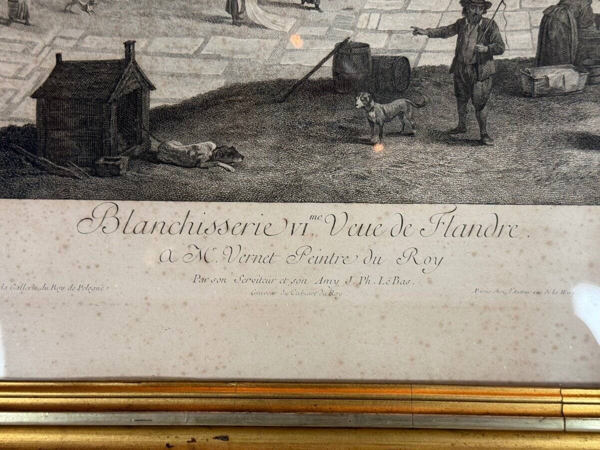 Set of 4 engravings, 19th-century reprint, very fine Napoleon III frames