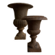 Pair of cast iron Medici vases