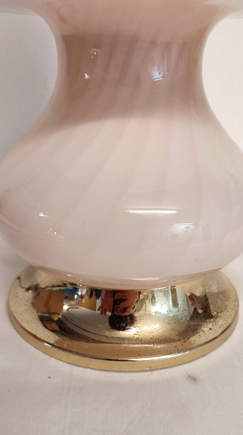 Lámpara de mesa "seta"de cristal de Murano. Italy, 1980s.