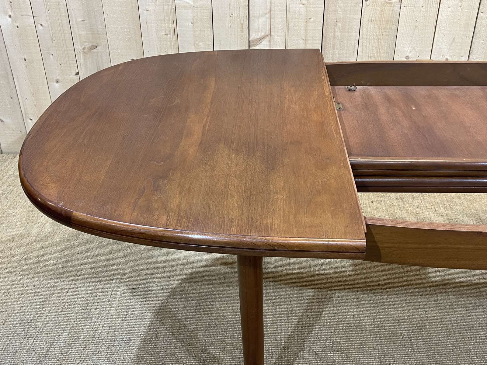 1970s teak table with butterfly extension