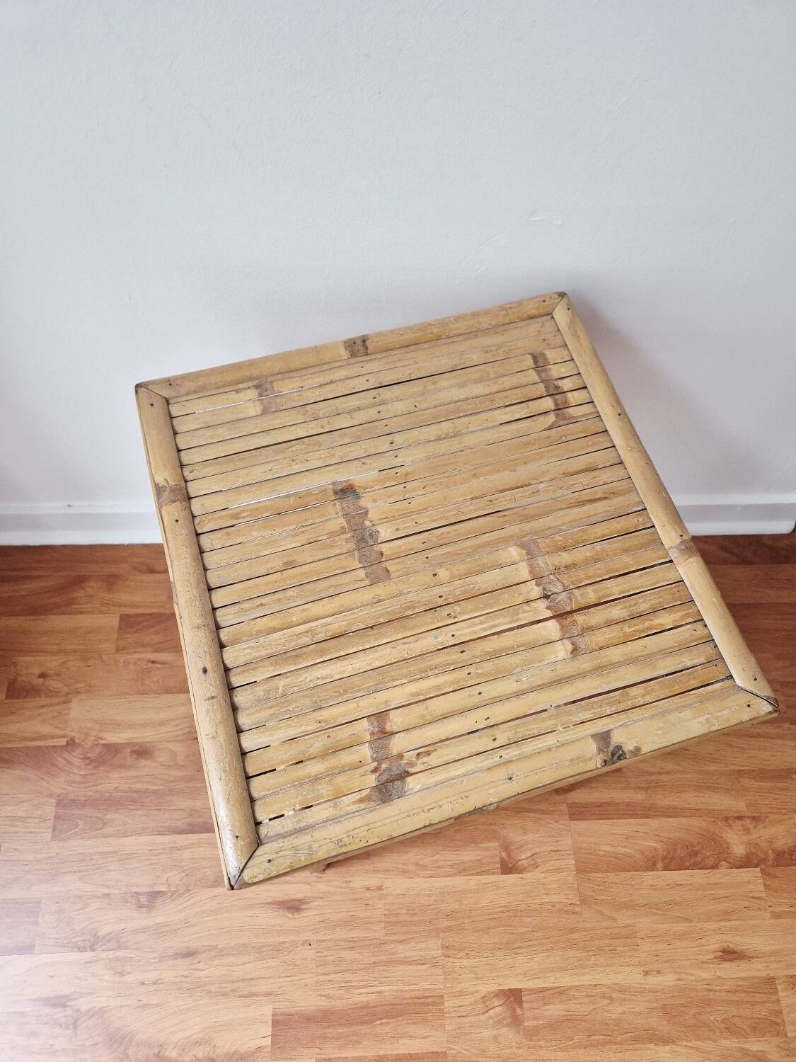 Vintage coffee table in bamboo and rattan '1970s – Bohemian/Exotic style