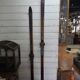 Pair of wooden skis from the 1940s