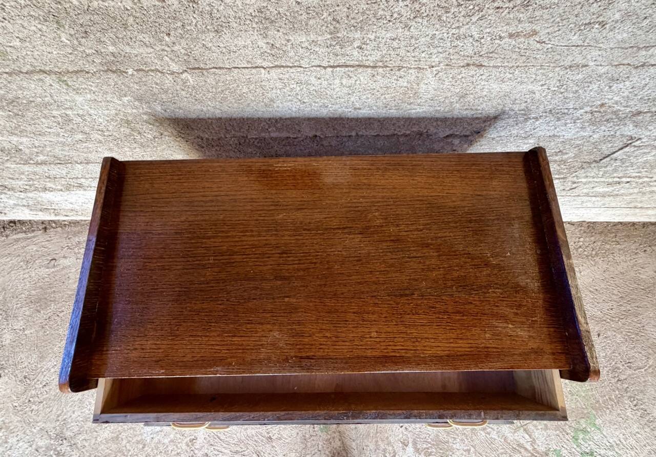 Commode vintage scandinave en bois exotique – 4 tiroirs