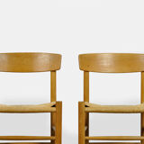 Set of four original oak dining chairs, model J39, by Børge Mogensen for F.D.B. Mobler, Denmark 1960