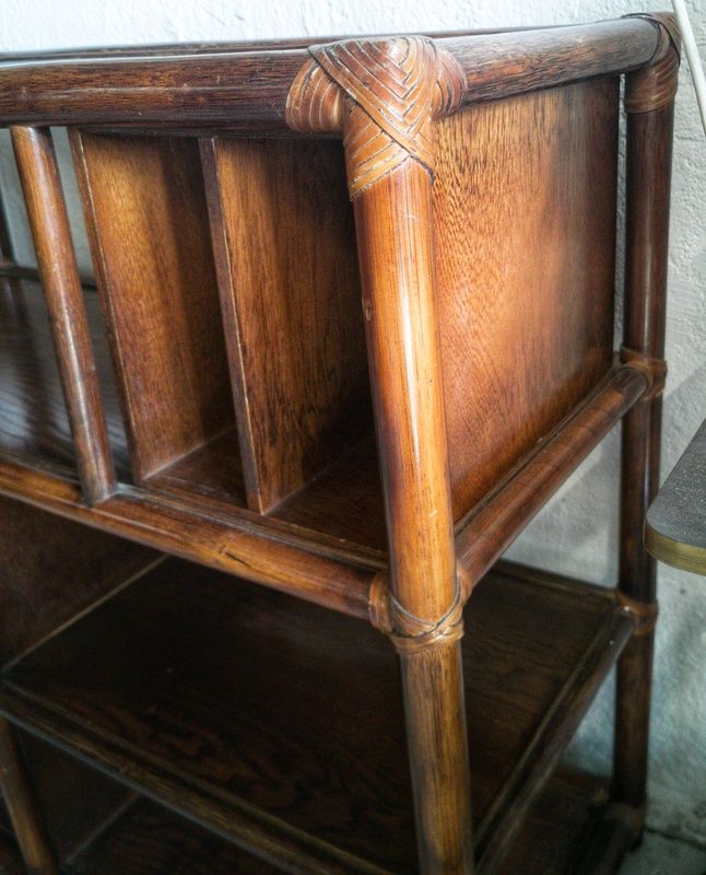 Hifi furniture in wood and rattan