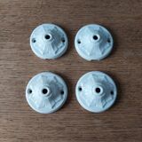 Set of 3 hanging lamps in opaline, Art Deco