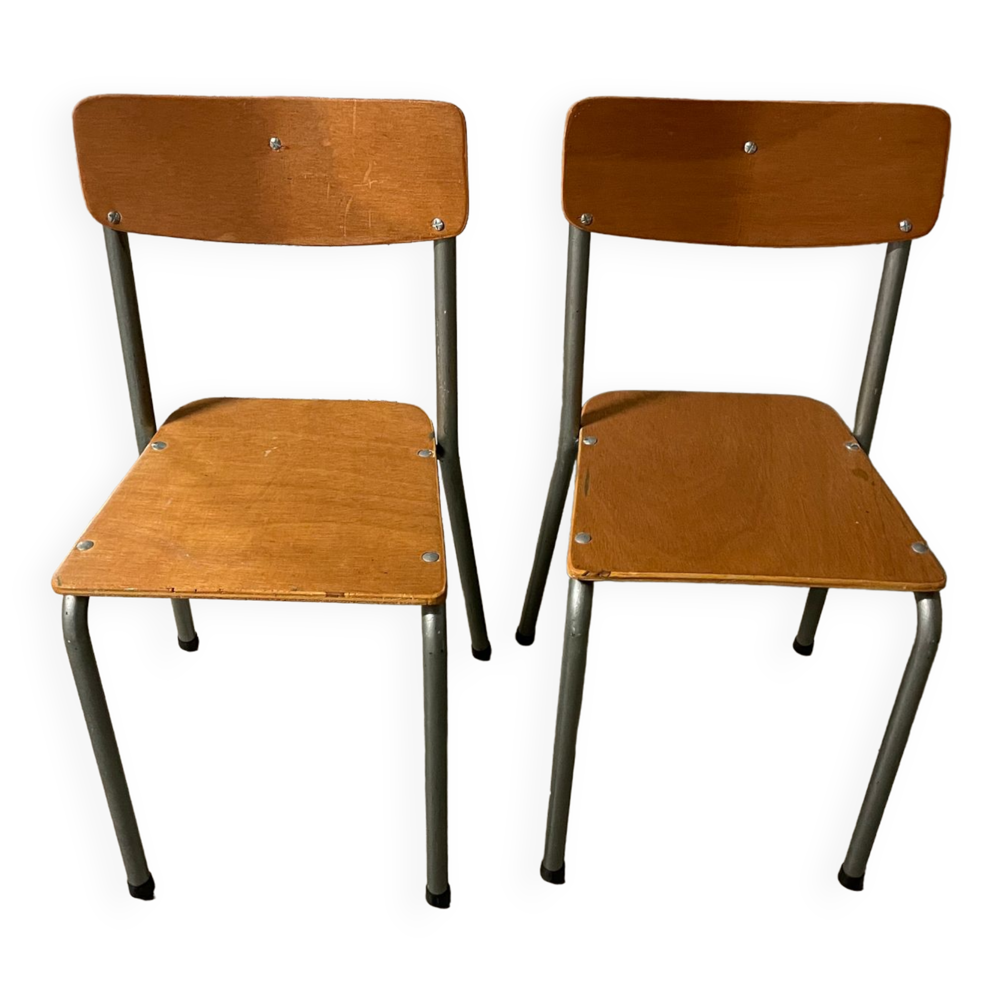 Pair of 80s school chairs