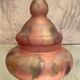 Covered candy jar made of glass paste