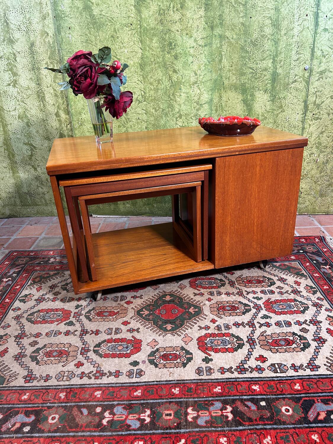 Mid century retro vintage teak McIntosh coffee table 1960
