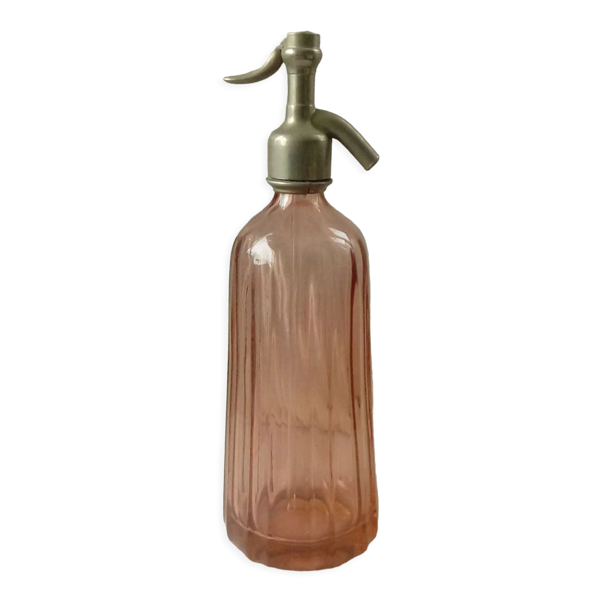 Petite Bouteille D'eau De Seltz à Siphon Ancienne - Verre Transparent, Occasion Rare, Fabrication Française