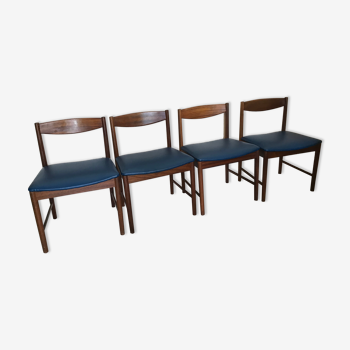 Set of 4 Scandinavian teak chairs 1960's