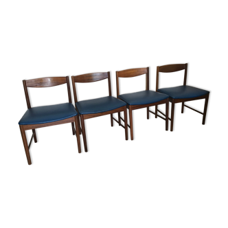Set of 4 Scandinavian teak chairs 1960's