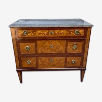 Commode style Louis XVI marqueterie