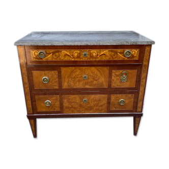 Commode style Louis XVI marqueterie