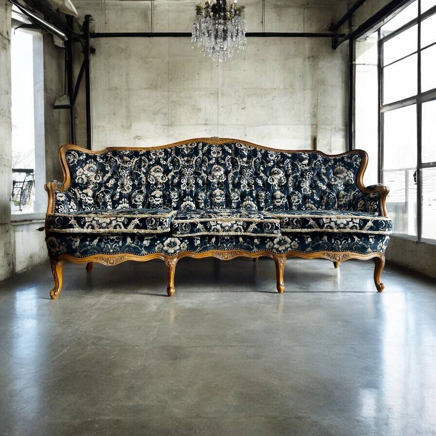 retro vintage baroque sofa