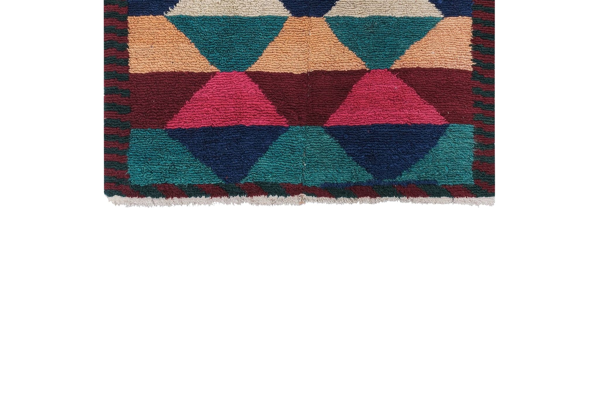 Tapis vintage turc de oushak tissé à la main 115x126 cm