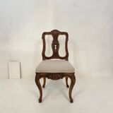 18th-Century German Baroque Chair in Carved Walnut, 1740s