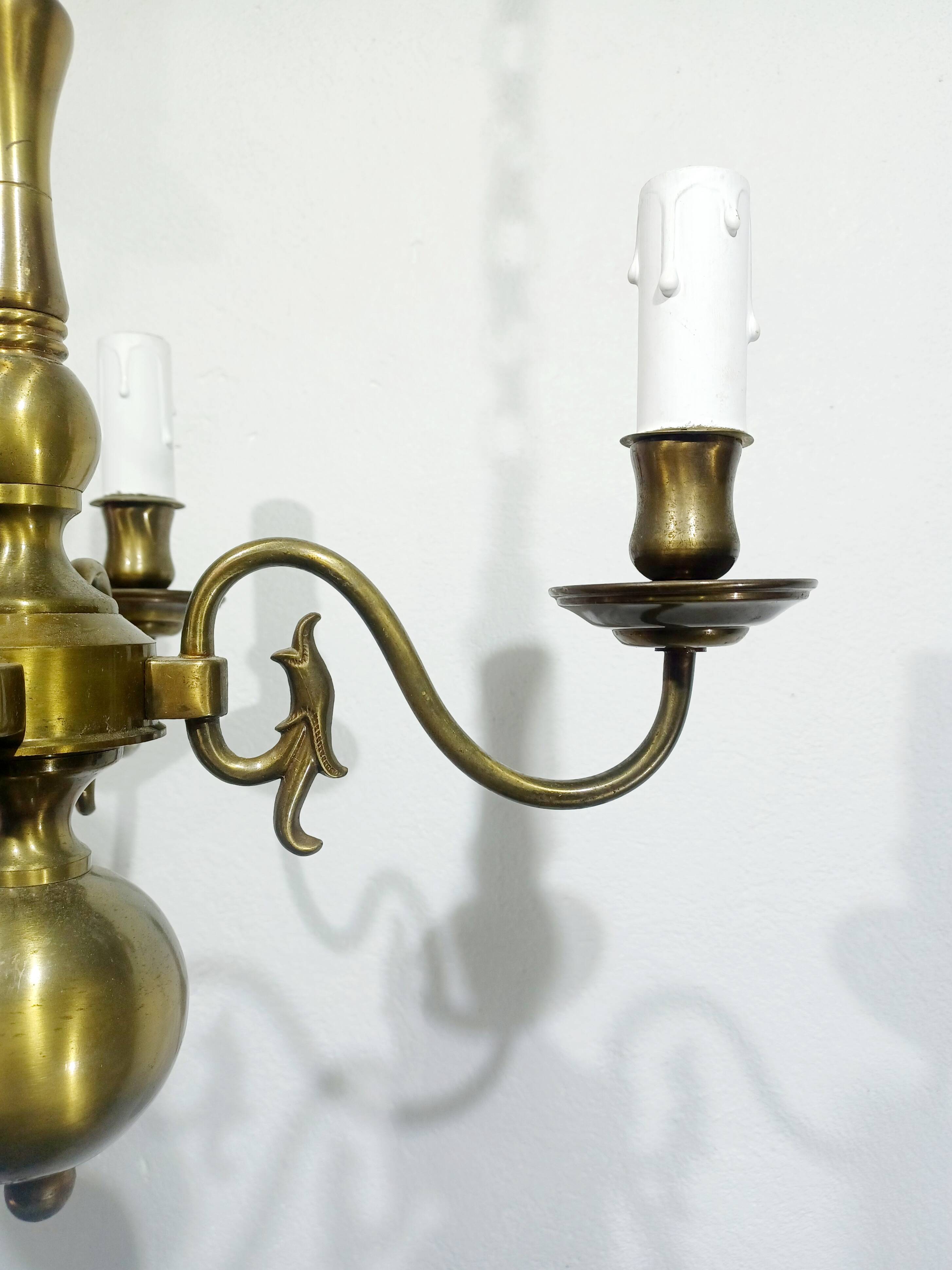 4-light Dutch chandelier