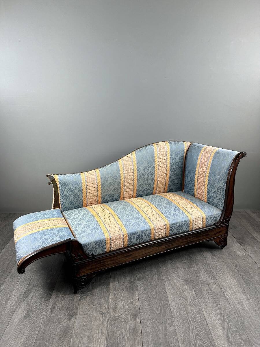 Restoration Period Chaise Longue, 19th Century