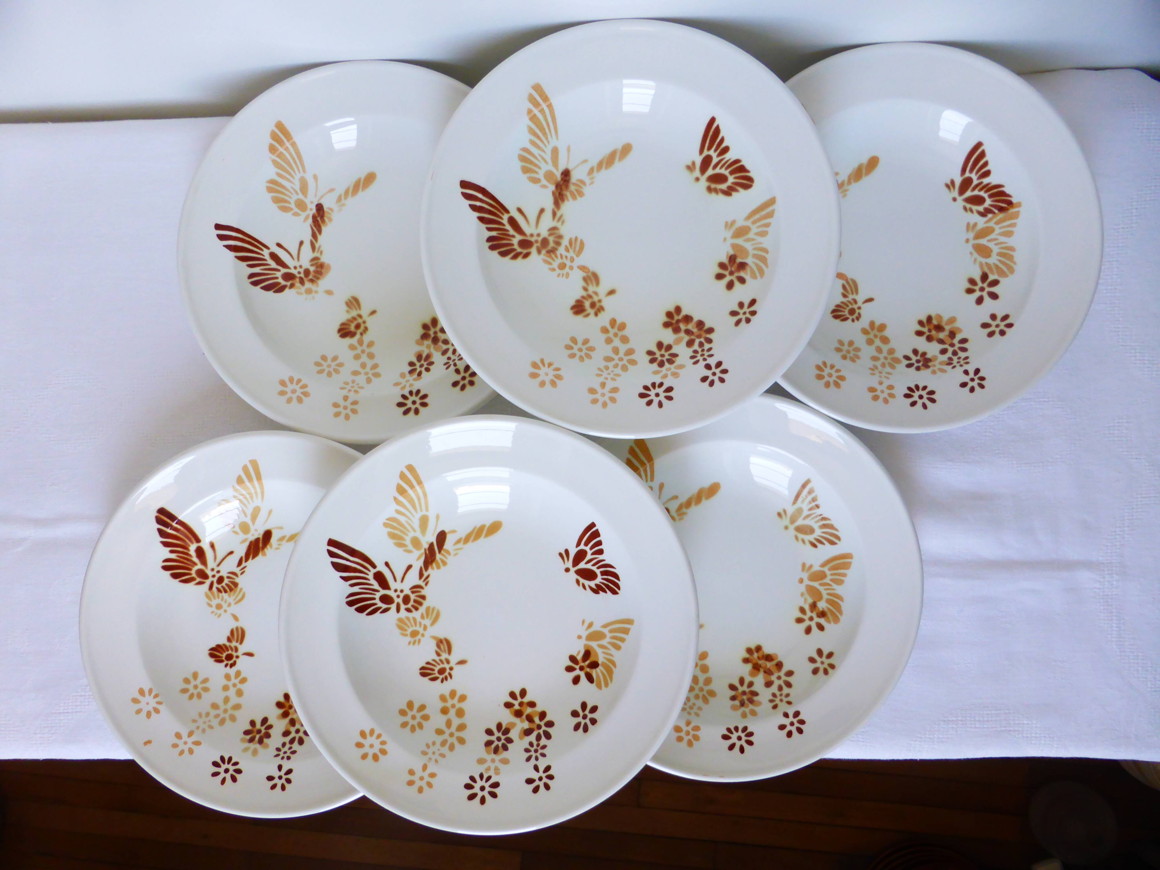 6 soup plates from Sarreguemines 210615