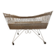 Rattan and wrought iron cradle