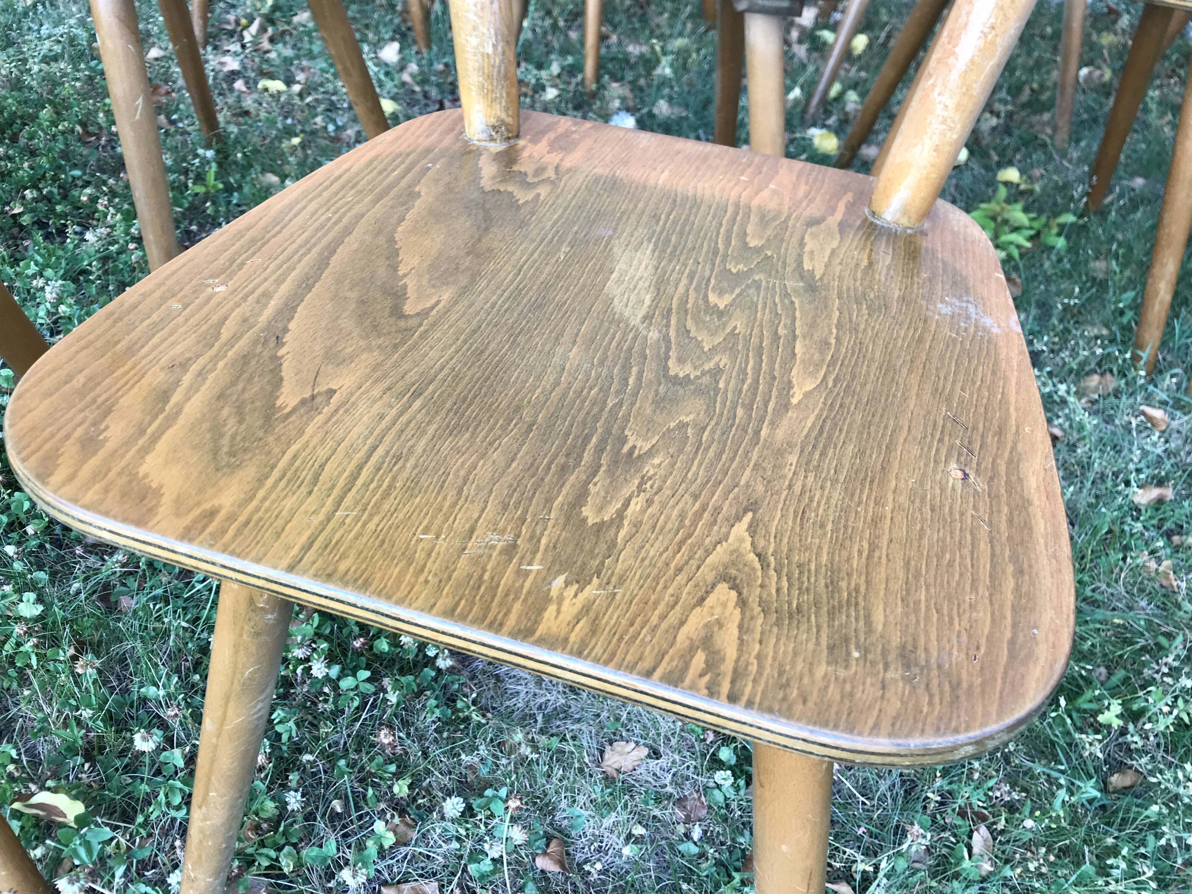 66 Scandinavian chairs or vintage wooden bistro