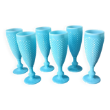 Turquoise Opaline Flutes