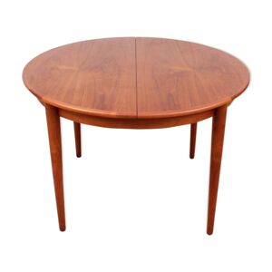 table de salle à manger ronde en teck 1950s