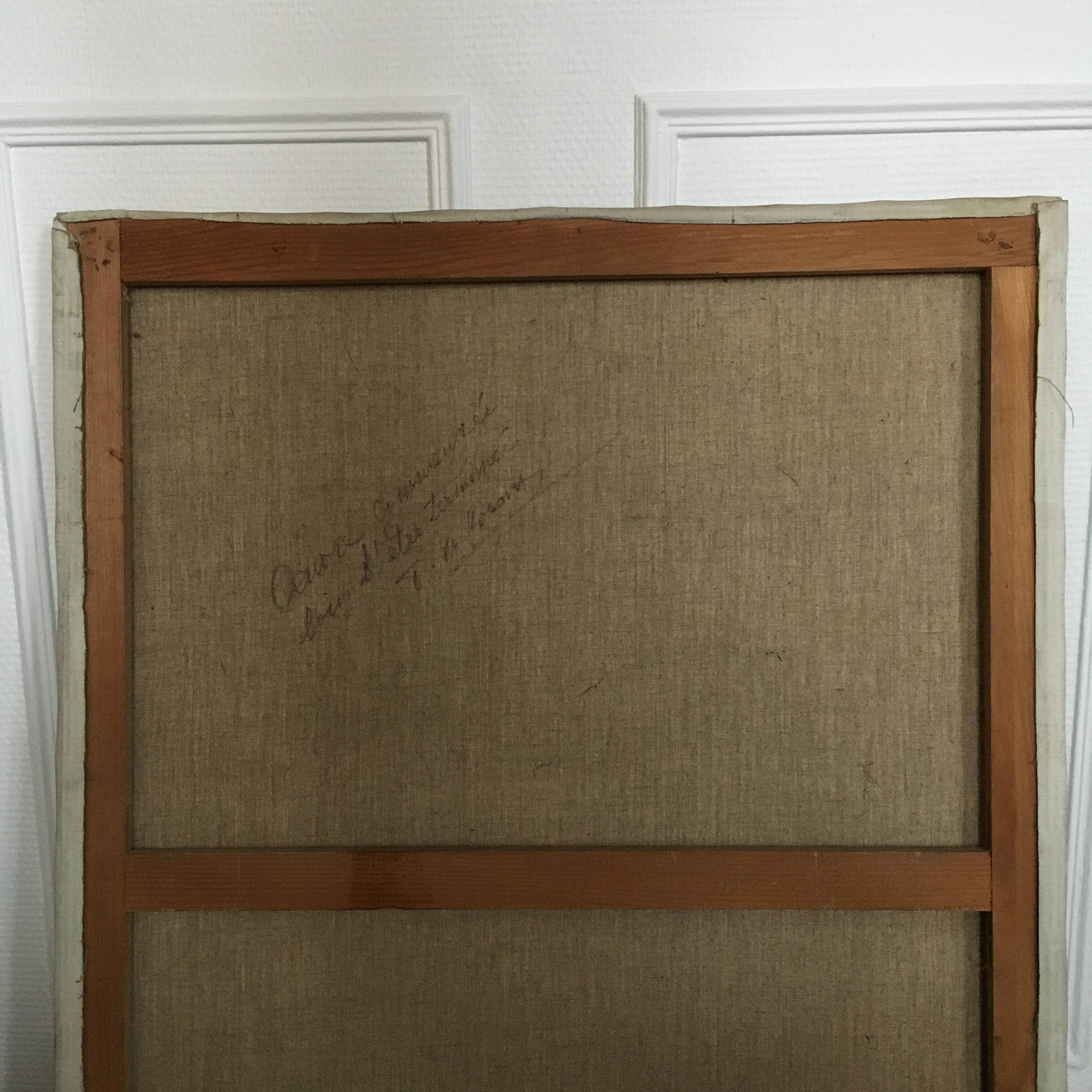 Large unfinished still life painting