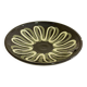 large ceramic bowl, abstract patterns, Black & Yellow, Made in Belgium,
