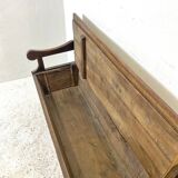 Solid oak monastery chest