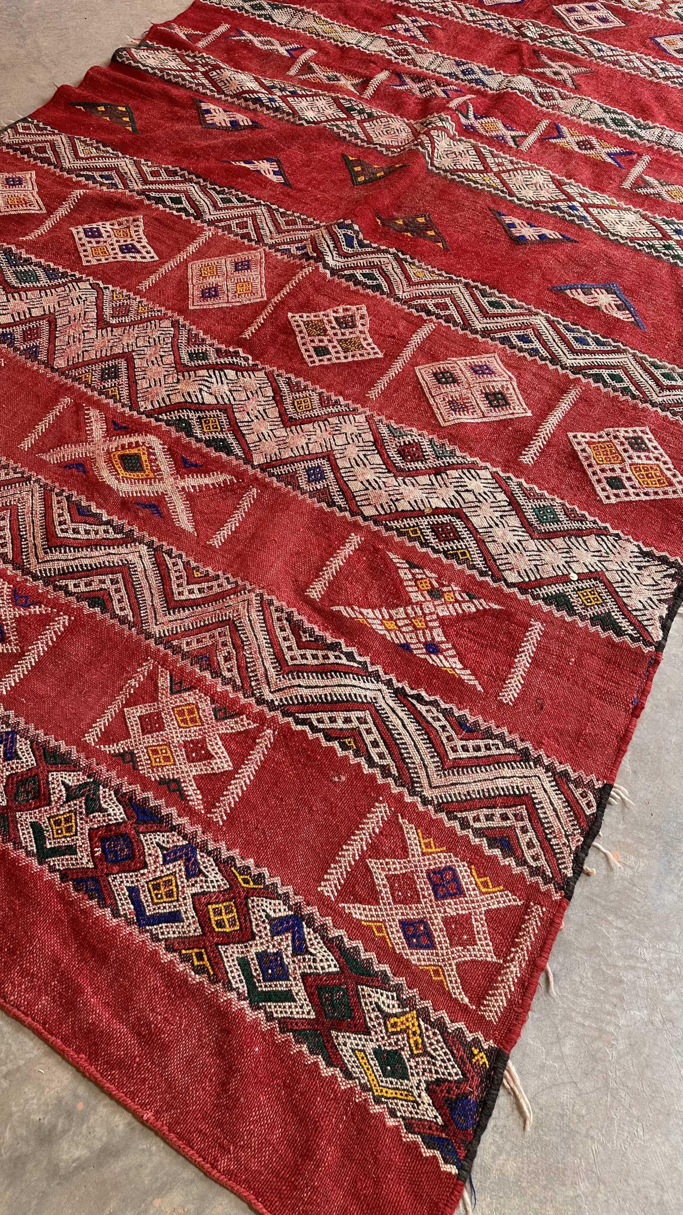 Moroccan kilim zayan rug