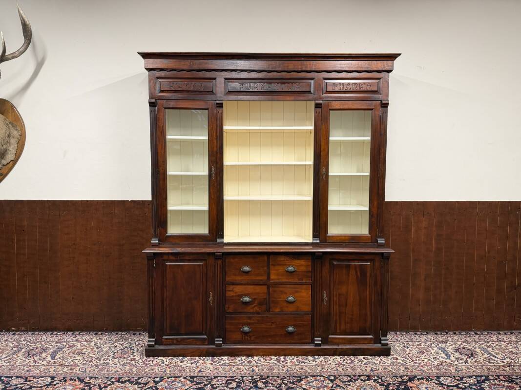 Classic English Apothecary Cabinet Bookcase