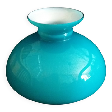 Turquoise opaline glass globe lampshade