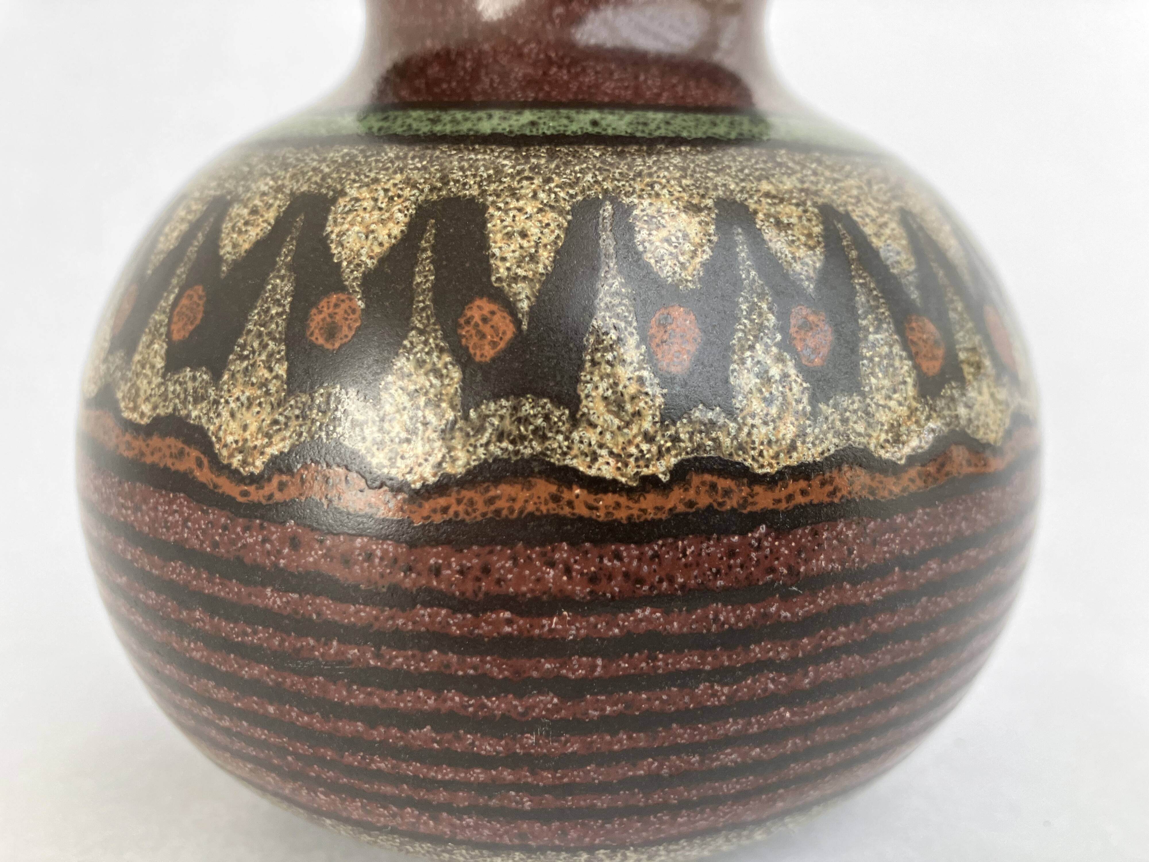 Small KMK glazed stoneware vase • Vintage 80s • West Germany