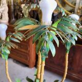 Metal and bamboo floor lamp of the 1960