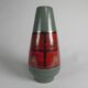 German vase in red and green ceramic, 1960s