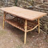 Vintage rattan coffee table