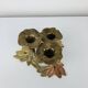 Bougeoir laiton trio de fleurs, vintage